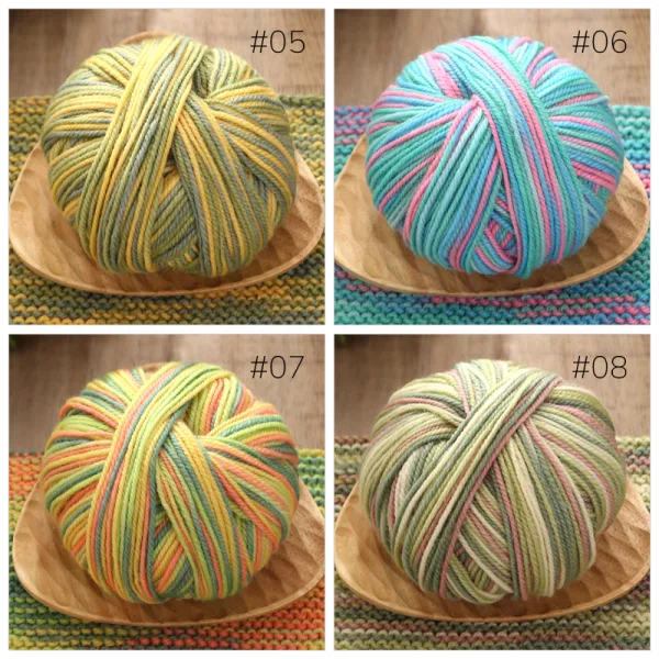 Fairy Bloom Wool Yarn – 100% Wool, 50g Skein, 20 Colors