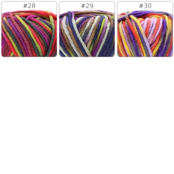 No.4 Colorful Handcraft Yarn – 4-Ply, 50g, 30 Colors