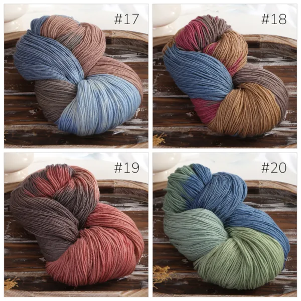 Fairy Bloom Wool Yarn – 100% Wool, 250g Skein, 20 Colors