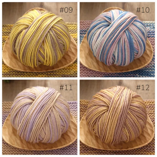 Fairy Bloom Wool Yarn – 100% Wool, 50g Skein, 20 Colors