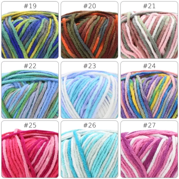 No.4 Colorful Handcraft Yarn – 4-Ply, 50g, 30 Colors