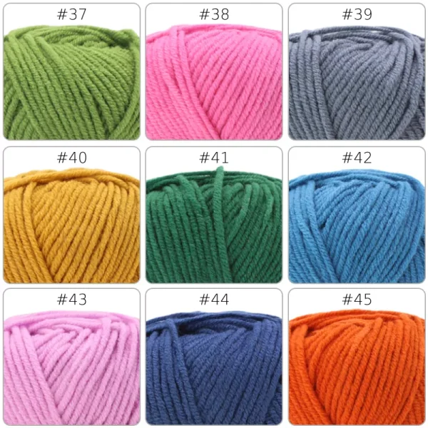 No.4 Handcraft Yarn – 4-Ply, 50g, 99 Colors