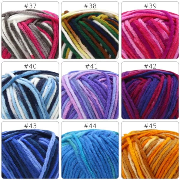 No.5 Colorful Handcraft Yarn – 5-Ply, 50g, 48 Colors
