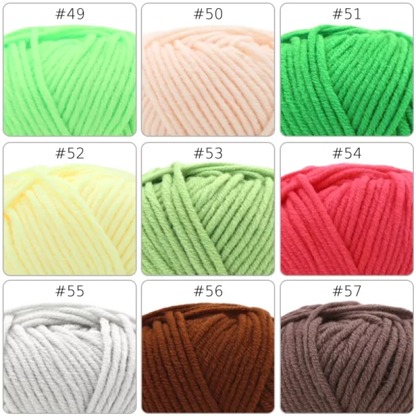 No.5 Handcraft Yarn – 5-Ply, 50g, 87 Colors