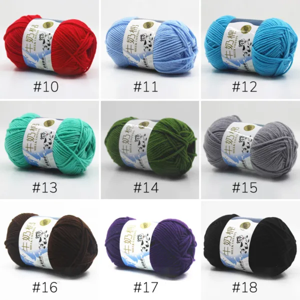 Milk Cotton Yarn – 5-Ply, 50g, 93 Colors