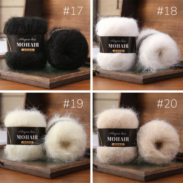 Suri Alpaca Mohair Yarn – 25g, 25 Colors