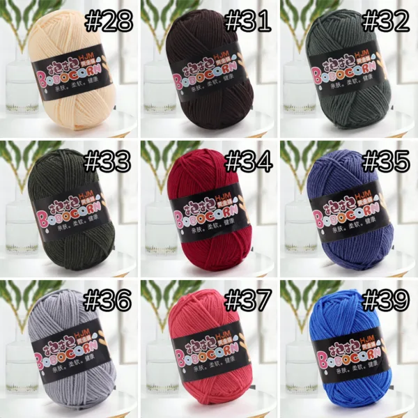 Huggy Gold Cotton Yarn – 50g, 56 Colors