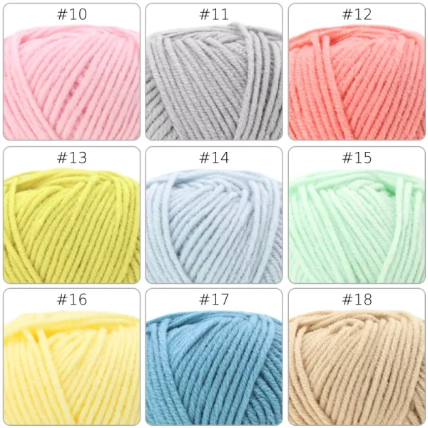 No.4 Handcraft Yarn – 4-Ply, 50g, 99 Colors