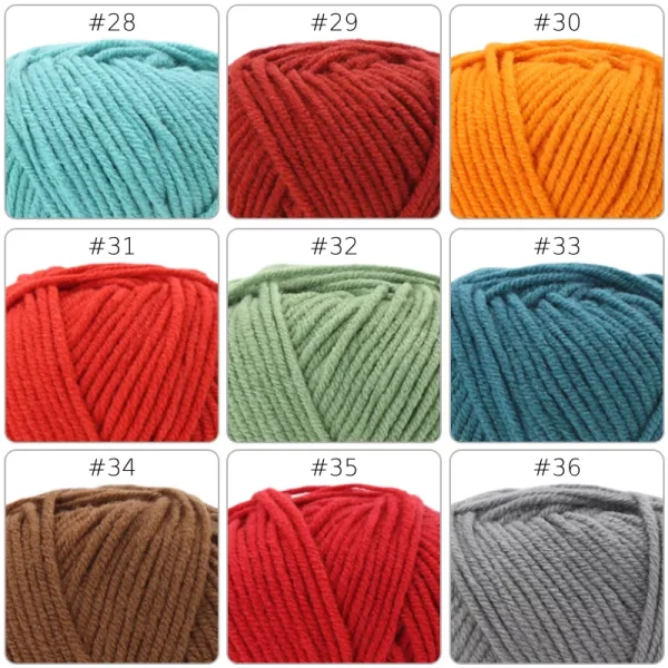 No.4 Handcraft Yarn – 4-Ply, 50g, 99 Colors