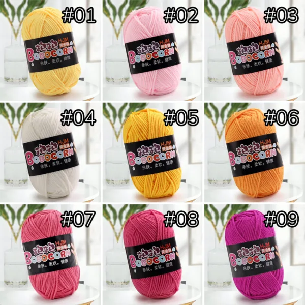 Huggy Gold Cotton Yarn – 50g, 56 Colors