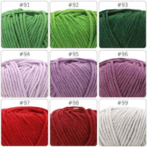 No.4 Handcraft Yarn – 4-Ply, 50g, 99 Colors