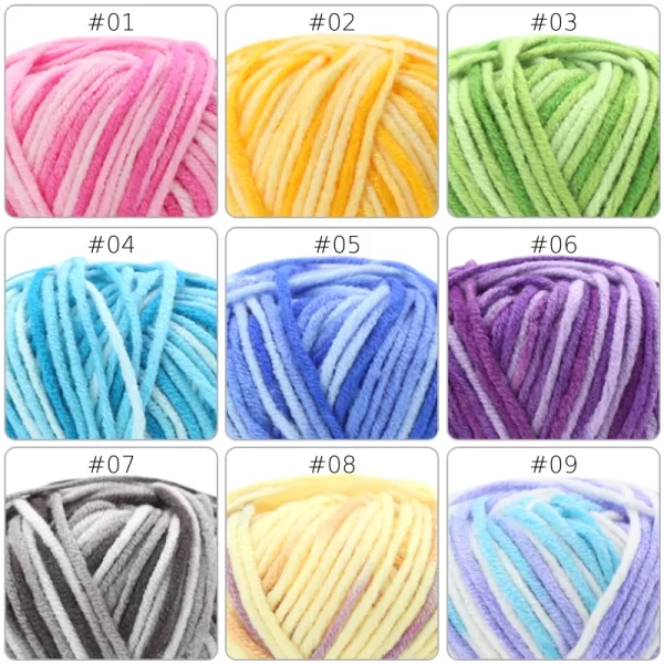 No.5 Colorful Handcraft Yarn – 5-Ply, 50g, 48 Colors