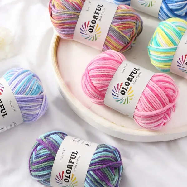 No.5 Colorful Handcraft Yarn – 5-Ply, 50g, 48 Colors