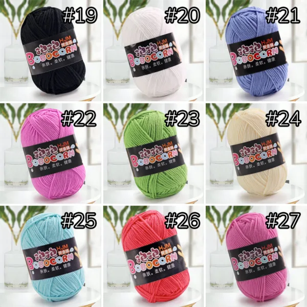 Huggy Gold Cotton Yarn – 50g, 56 Colors