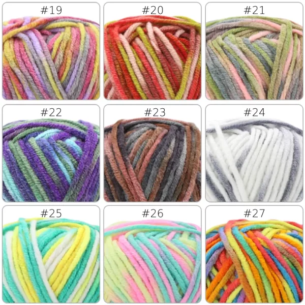 No.5 Colorful Handcraft Yarn – 5-Ply, 50g, 48 Colors