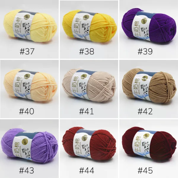 Milk Cotton Yarn – 5-Ply, 50g, 93 Colors