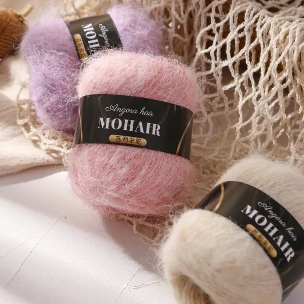 Suri Alpaca Mohair Yarn – 25g, 25 Colors