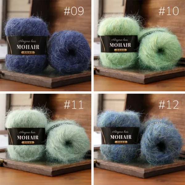 Suri Alpaca Mohair Yarn – 25g, 25 Colors