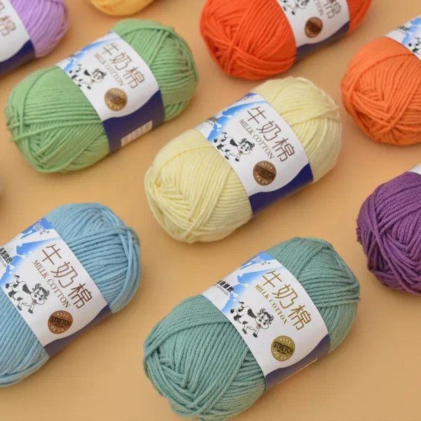 Milk Cotton Yarn – 5-Ply, 50g, 93 Colors