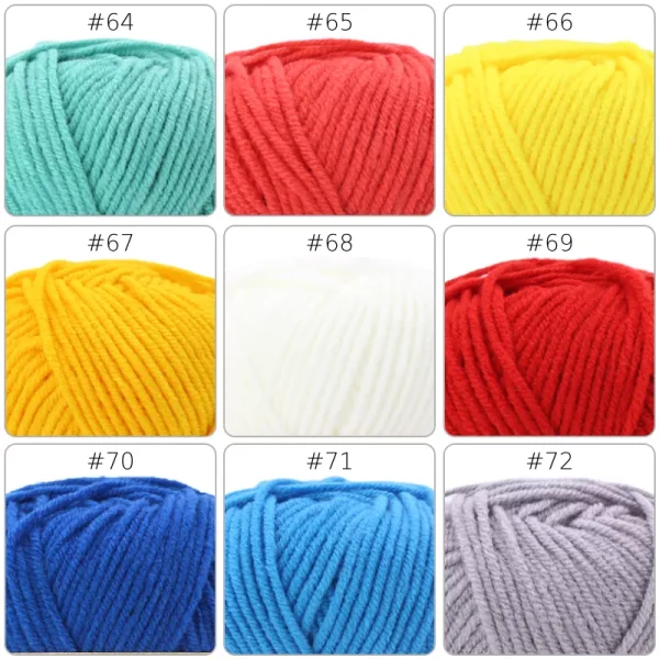 No.4 Handcraft Yarn – 4-Ply, 50g, 99 Colors