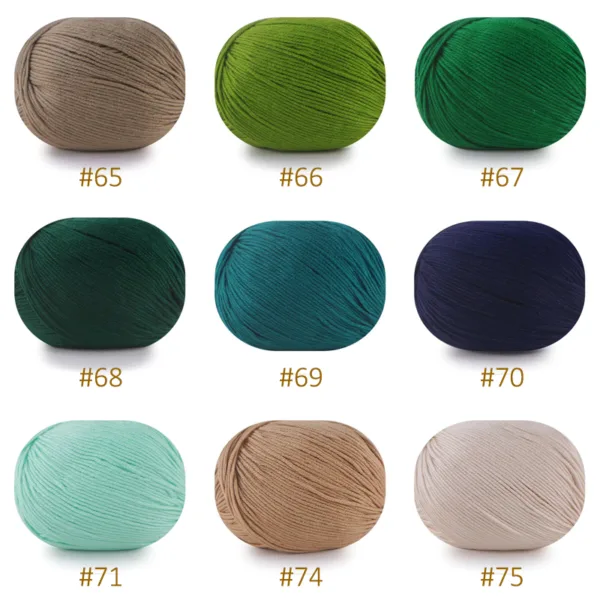 Baby Soft Yarn – 6-Ply, 50g, 68 Solid Colors