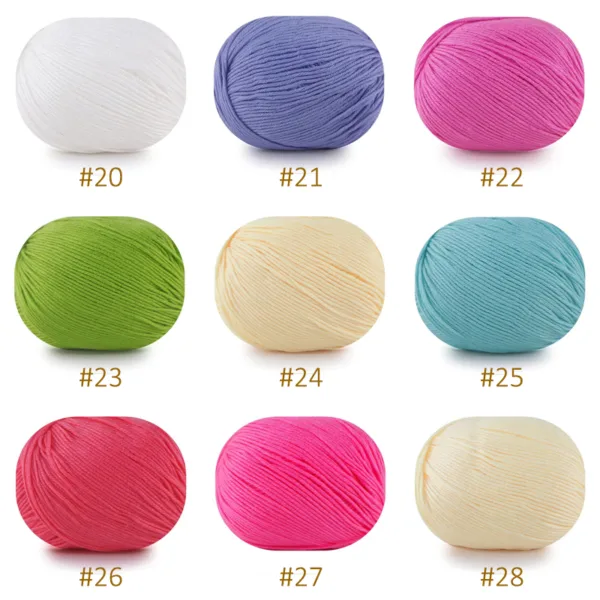 Baby Soft Yarn – 6-Ply, 50g, 68 Solid Colors
