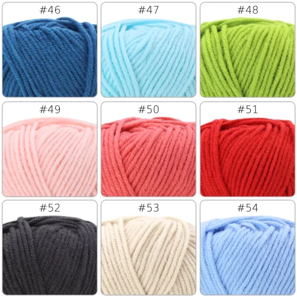 No.4 Handcraft Yarn – 4-Ply, 50g, 99 Colors