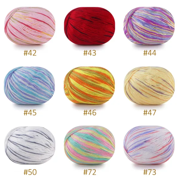 Baby Color Yarn – 6-Ply, 50g, 9 Colors