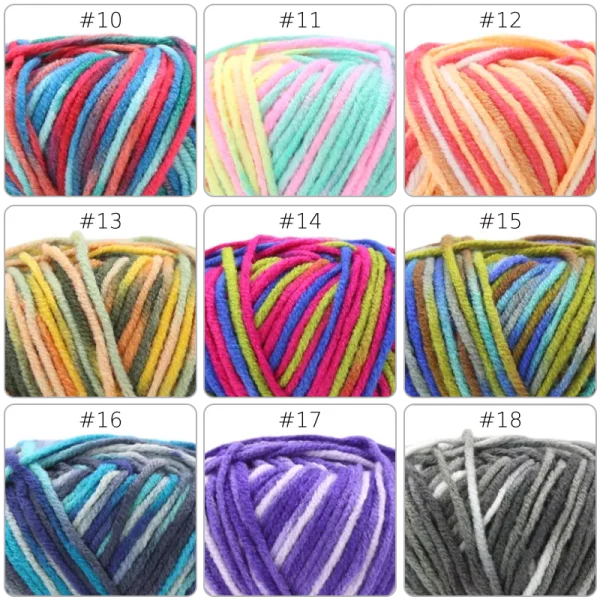 No.4 Colorful Handcraft Yarn – 4-Ply, 50g, 30 Colors