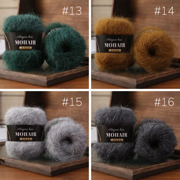 Suri Alpaca Mohair Yarn – 25g, 25 Colors