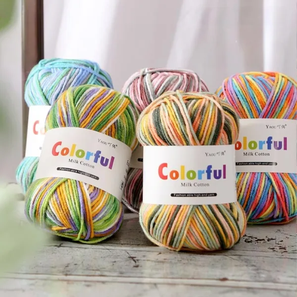 No.4 Colorful Handcraft Yarn – 4-Ply, 50g, 30 Colors