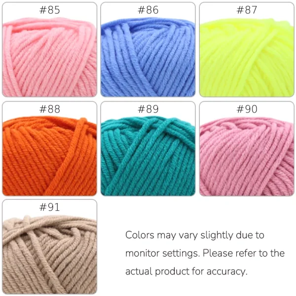 No.5 Handcraft Yarn – 5-Ply, 50g, 87 Colors