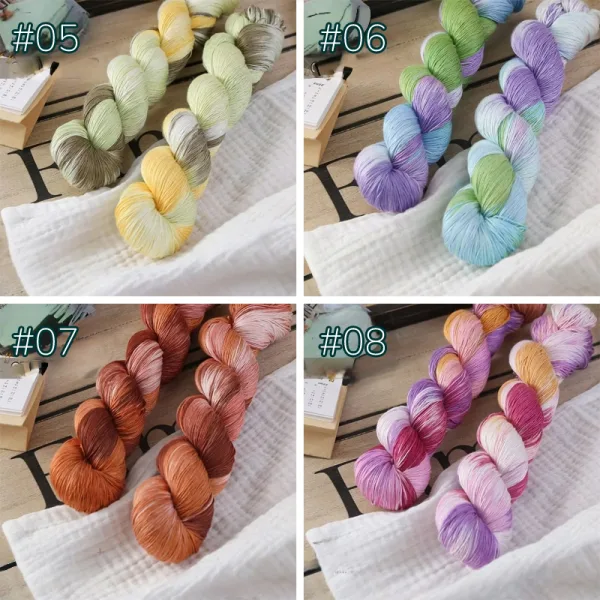 Hand-Dyed Lace Yarn – 100g, 12 Artistic Colors