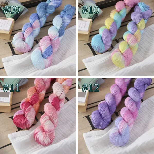 Hand-Dyed Lace Yarn – 100g, 12 Artistic Colors