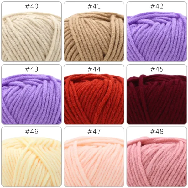 No.5 Handcraft Yarn – 5-Ply, 50g, 87 Colors