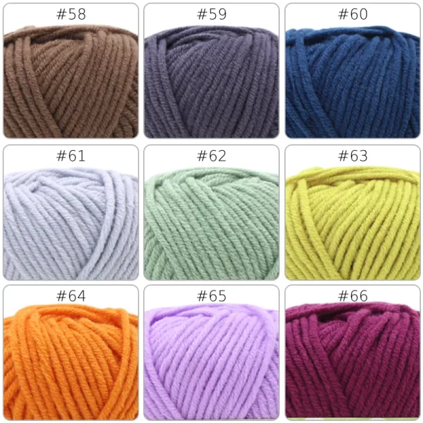 No.5 Handcraft Yarn – 5-Ply, 50g, 87 Colors