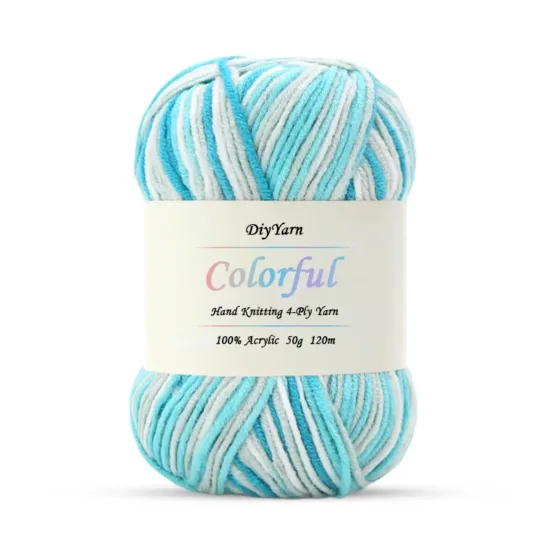 4-Ply Colorful Hand-Knitting Yarn – 50g, 120m, 30 Colors - Image 5