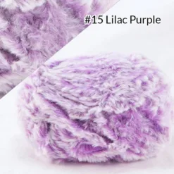Faux Fur Mink Yarn – Fluffy Hand Knitting Yarn, 100G, 20 Colors - #15 Lilac Purple