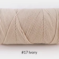 Milk Cotton Yarn – 5-Ply, 200g, 62 Colors - #17 Ivory