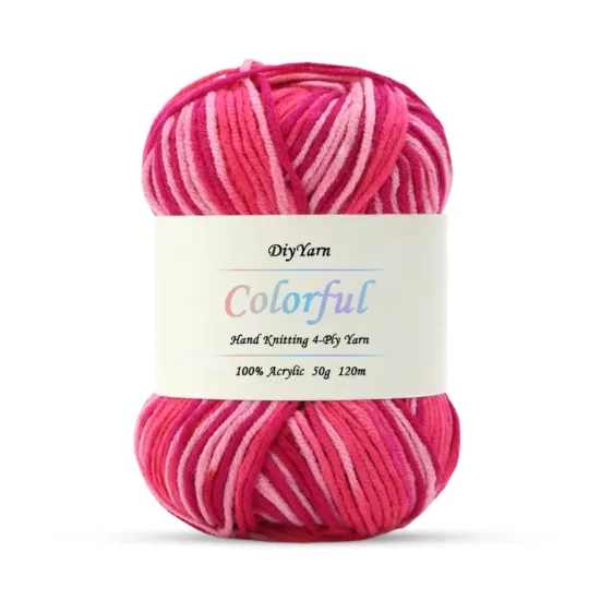 4-Ply Colorful Hand-Knitting Yarn – 50g, 120m, 30 Colors - Image 6
