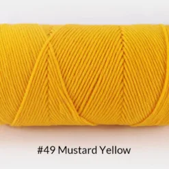 Milk Cotton Yarn – 5-Ply, 200g, 62 Colors - #49 Mustard Yellow