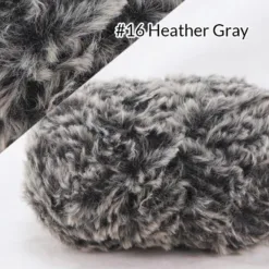 Faux Fur Mink Yarn – Fluffy Hand Knitting Yarn, 100G, 20 Colors - #16 Heather Gray