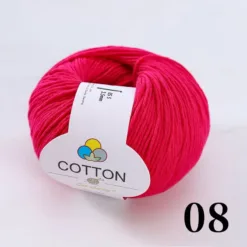 8-Ply Pure Cotton Yarn - #08 Rose Red