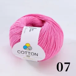 8-Ply Pure Cotton Yarn - #07 Bright Pink
