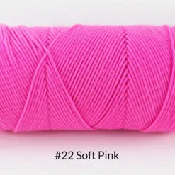Milk Cotton Yarn – 5-Ply, 200g, 62 Colors - #22 Soft Pink