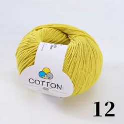 8-Ply Pure Cotton Yarn - #12 Lemon Yellow