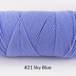 Milk Cotton Yarn – 5-Ply, 200g, 62 Colors - #21 Sky Blue