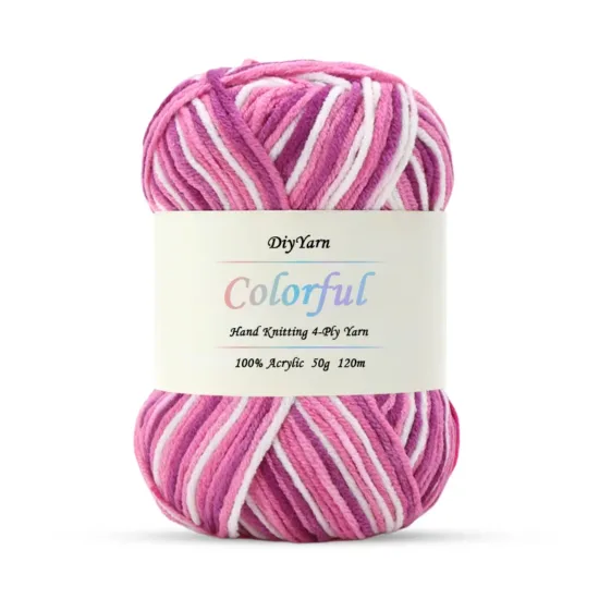 4-Ply Colorful Hand-Knitting Yarn – 50g, 120m, 30 Colors - Image 4