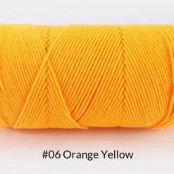Milk Cotton Yarn – 5-Ply, 200g, 62 Colors - #06 Orange Yellow