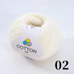 8-Ply Pure Cotton Yarn - #02 Ivory White